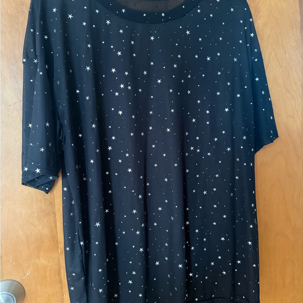 Womens Mesh Star Top